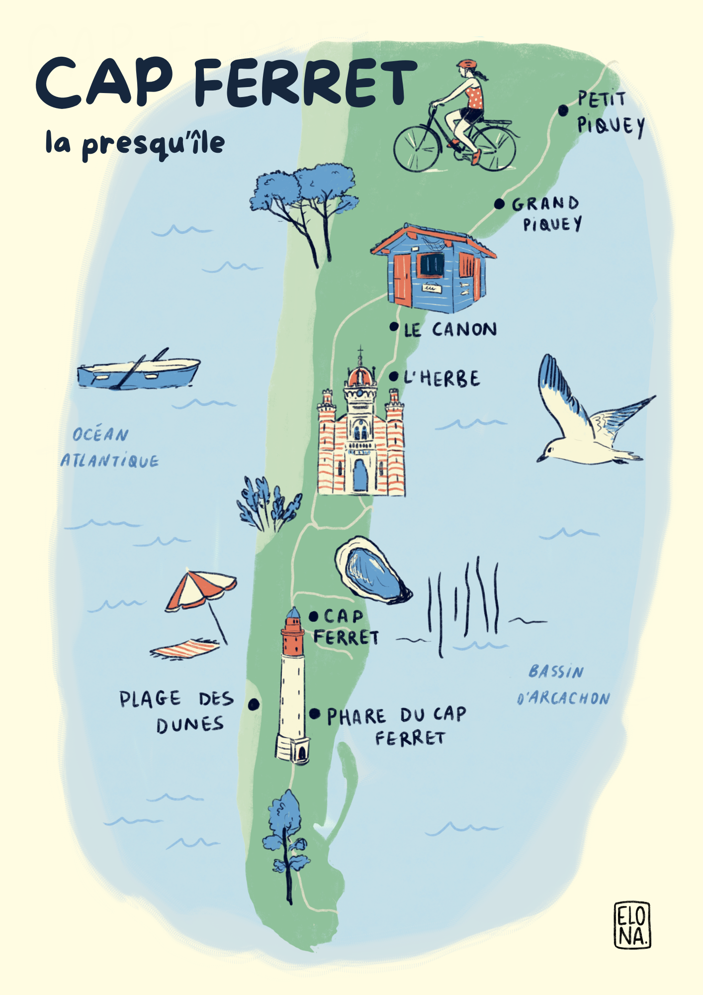 Illustrations papeterie Affiche Voyage Carte