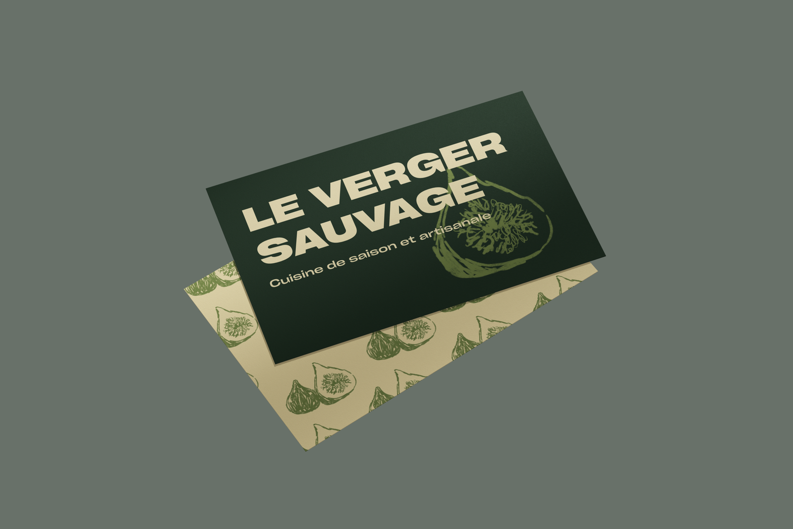 carte visite restaurant illustration