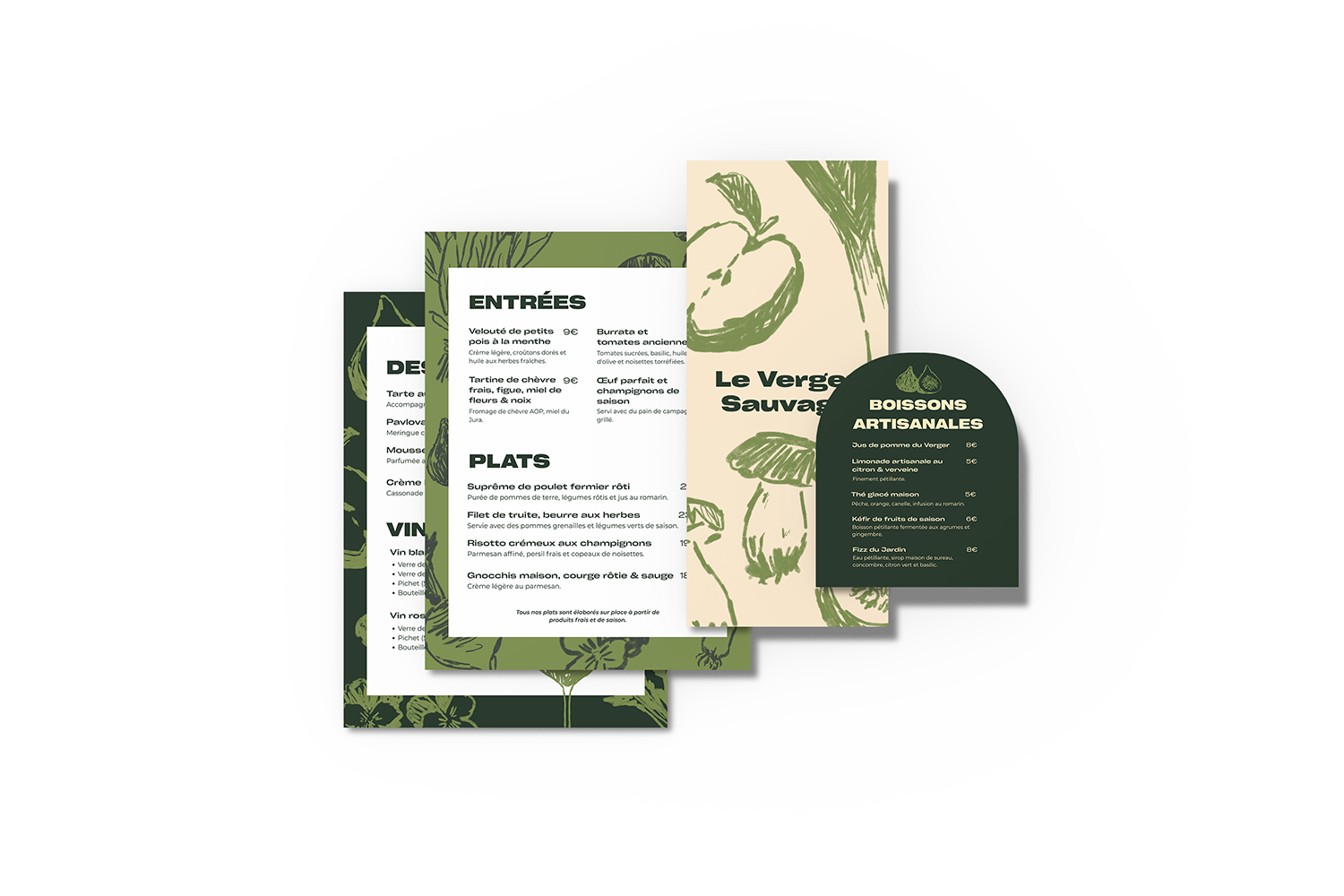 menu illustration restaurtant