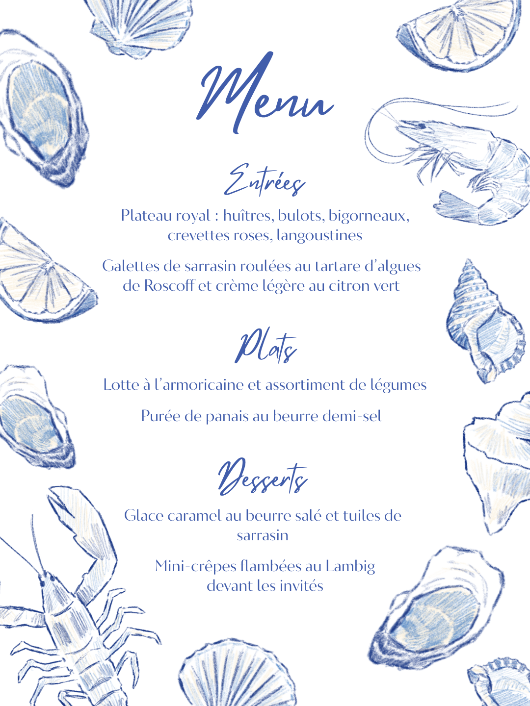 menu illustre mariage 2