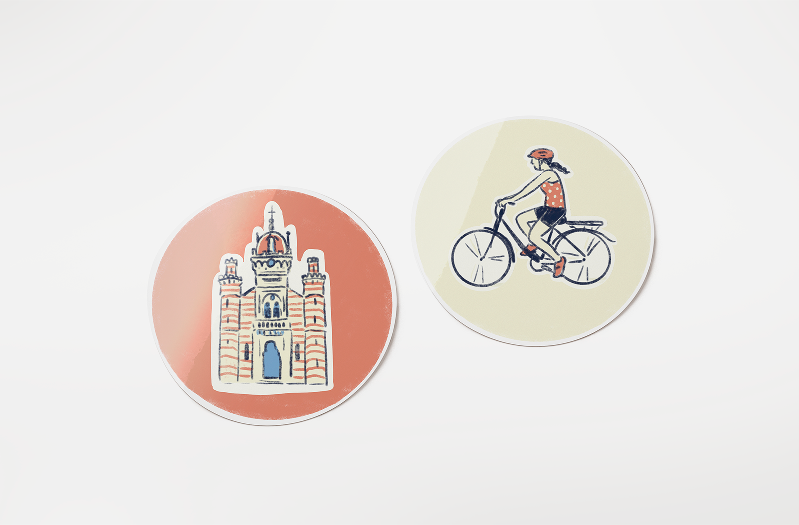 Illustrations papeterie tickers cap ferret